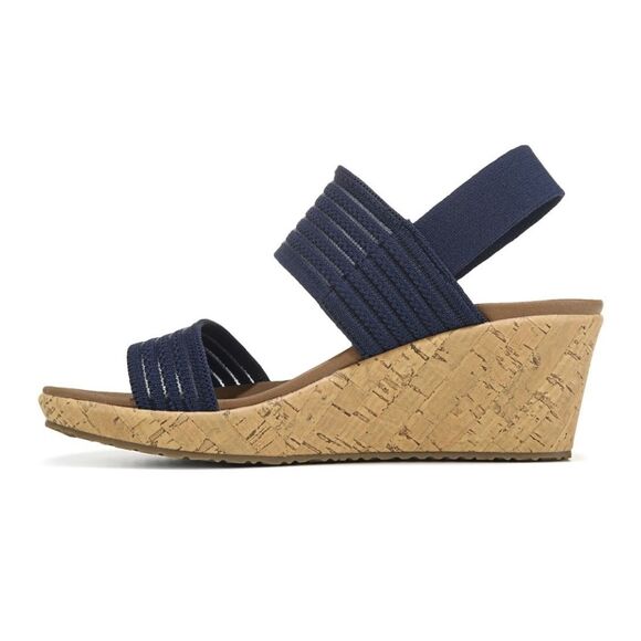 NWT Skechers Women's Beverlee Sheer Luck Wedge Blue Sandal - Size 8  ***Item: S5 - Picture 4 of 6